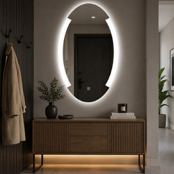 FUTURA ΚΑΘΡΕΦΤΗΣ ΕΠΙΤΟΙΧΙΟΣ LED ΟΒΑΛ 50X80CM ΜΕ ΠΛΑΪΝΟ ΦΩΤΙΣΜΟ