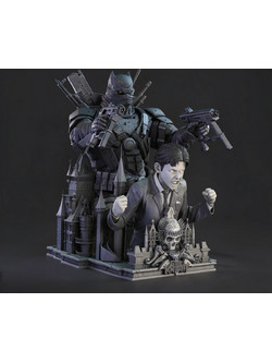 Φιγούρα Grim Knight Batman Bust DC Viallin 3D Printing Figurine 3D εκτυπωμένη
