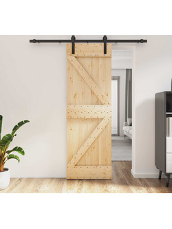 vidaXL Πόρτα Εσωτερική Συρόμενη Ξύλινη Φυσική 70x210cm 3444894