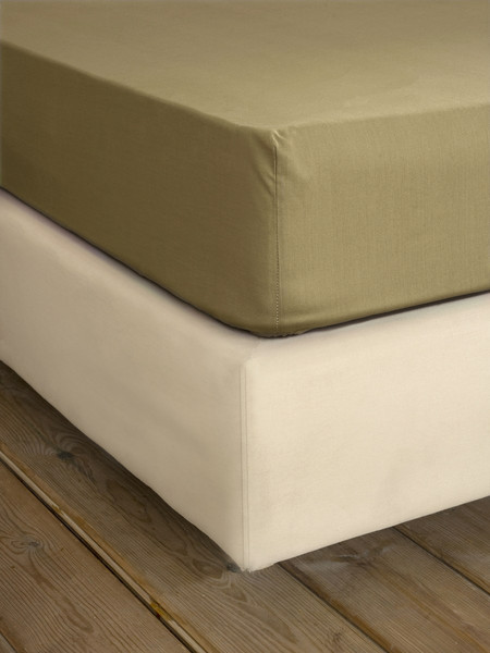 Nima Σεντόνι King Size Βαμβακερό με Λάστιχο 180x200+32 Unicolors Gold Brown