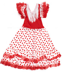 DRESS FLAMENCO CHILDISH VSRBLANCLRO10 (TALLA 10 )