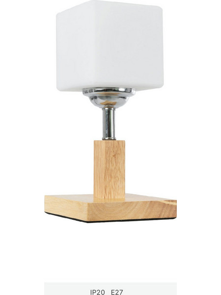 Globostar Cove 02037 Πορτατίφ Ε27 Λευκό Καφέ Π12xΥ25cm