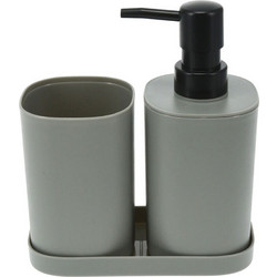 MRShome Σετ Μπάνιου από PP 3 Τεμαχίων Grey MRShome DF-0057002