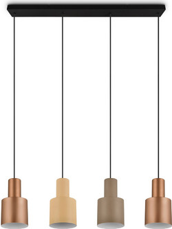 Trio Lighting Κρεμαστό Φωτιστικό Οροφής Ράγα Πολύφωτο E27 Καφέ 319400417