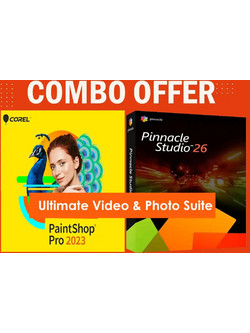 Corel Combo Pack Ultimate Video + Photo Suite (Pinnacle Studio 26 Standard + PaintShop Pro Ultimate 2023) Ηλεκτρονικές Άδειες