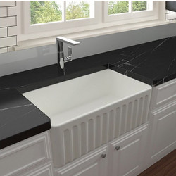 Νεροχύτης Κουζίνας Πορσελάνης A-3318N White Glossy (Λευκό Γυαλιστερό) 83,5x45,9x25,4 cm Vintage με 1 Μεγάλη Ενιαία Γούρνα