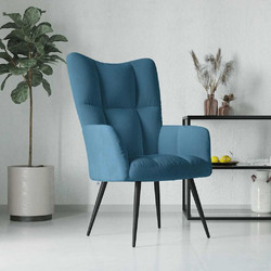 vidaXL Πολυθρόνα Relax Βελούδινη Μπλε 328083