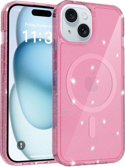 Θήκη iPhone 15 - OEM - Σκληρή Πλάτη PC+TPU - Ροζ - Built-in Magnet