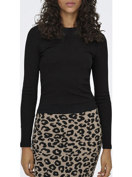 ONLY ONLVAL L/S O-NECK TOP JRS NOOS 15371305-BLACK Black
