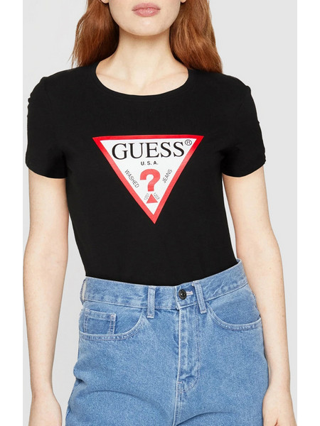 GUESS JEANS GJ SS CN SLIM ICONIC TEE ΜΠΛΟΥΖΑ ΓΥΝΑΙΚΕΙΟ W4YI04J1314-JBLK Black