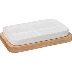 Θήκη για σαπούνι 5Five με διαστάσεις 13.2x8.6x2.7cm - Λευκή