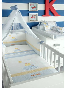 Baby Oliver Des 632 Σετ Κούνιας White/Ciel 3τμχ