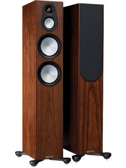 Monitor Audio Silver 300 7G Ζεύγος Ηχείων Hi-Fi Δαπέδου 200W 3 Δρόμων Natural Walnut