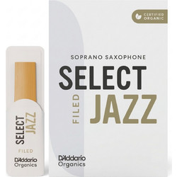 DAddario Woodwinds D'ADDARIO Jazz Select Organic Καλάμια Σοπράνο Σαξοφώνου Medium Νο.2 (Τεμ.) Filed
