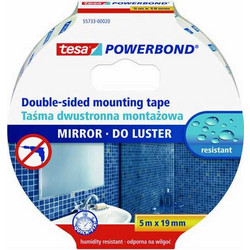 Αυτοκόλλητη Ταινία Διπλής Όψης Tesa Powerbond Mirror Διάφανη 5mx19mm