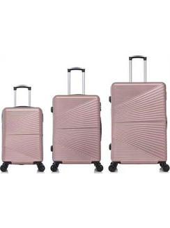 Playbags Collection PS1103 Σετ Βαλίτσες 3τμχ Ροζ Χρυσό