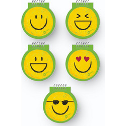 Μπλοκ Σημειώσεων Μίνι Στρόγγυλο Emoji Φατσούλες O9.5cm
