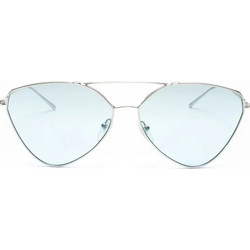 Prada 51US 1BC096 Γυναικεία Γυαλιά Ηλίου Πολυγωνικά Μεταλλικά Γκρι με Μπλε Polarized Φακό
