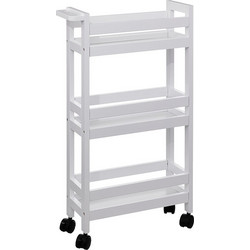 Τρόλεϊ Αποθήκευσης 5five Με 3 Ράφια (40Χ15Χ75) White