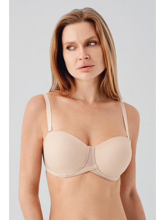 New Bra Lingerie Σουτιέν Strapless Μπεζ NB7057-57
