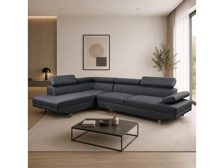 Woodwell Sector Γωνιακός Καναπές Δεξιά Γωνία Γκρι 265x191x82cm Ε989,3R