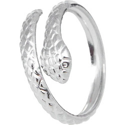 Ατσάλινο δαχτυλίδι γυναικείο με φίδι, free size, silverline,0430694901/ΜΟΝΤΕΡΝΟ - ΦΙΔΙ - ΑΣΠΡΟ - ΑΝΟΞΕΙΔΩΤΟ ΑΤΣΑΛΙ - 0430694901