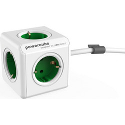 ALLOCACOC PowerCube Extended - Πολύμπριζο - Πράσινο 1306GN/DEEXPC