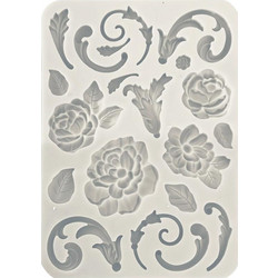 Stamperia Εύκαμπτα Καλούπια Σιλικόνης A5 Flowers & Embellishments