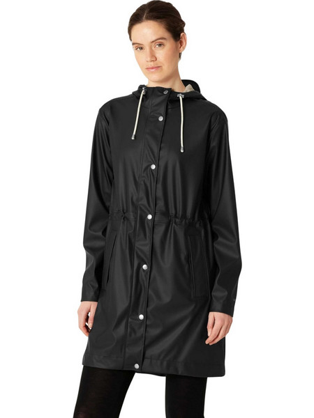 ILSE JACOBSEN W LONG PARKA RAIN JACKET BLACK BEAUTY - RAIN230FR-002 BLACK