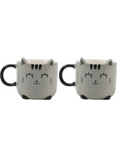 iTotal Σετ Φλιτζάνια Espresso Κεραμικά Grey Cat 2τμχ XL2520C