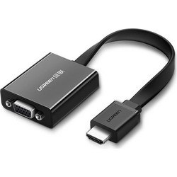Ugreen Adapter HDMI to VGA Micro USB / Audio 3.5mm Mini Jack Black