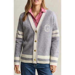 Gant LightGray Γυναικεία Ζακέτα Πλεκτή Γκρι 3GW4802172-93
