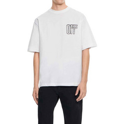 Off-White T-shirt Motion Arrow Skate relaxed skate fit λευκό βαμβακερό