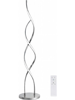 VenCore Helix Silver 6091-20024 - Μοντέρνο Επιδαπέδιο Φωτιστικό LED 20W Ασημί Αλουμίνιο - Ρυθμιζόμενο CCT Λευκό - Ημέρας - Θερμό & Χειριστήριο - Φ25 x Υ105cm