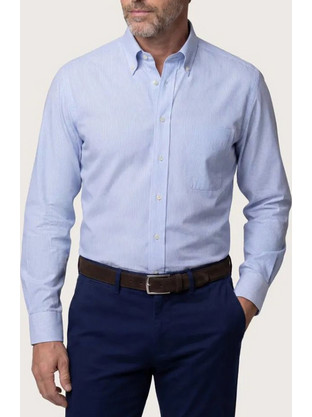 CAMICISSIMA non iron cotton shirt LISBONH12317-LIGHT BLUE LightBlue