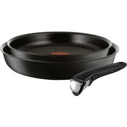 Tefal Ingenio Expertise Σετ Τηγάνια από Αλουμίνιο Μαύρα με Αντικολλητική Επίστρωση L65091 3τμχ