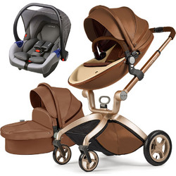 HOT Mom Καρότσι Μωρού 3 σε 1 Brown K-229