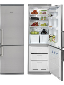 Pyramis FSG185 Ψυγειοκαταψύκτης No Frost Υ185xΠ60xΒ65cm Inox