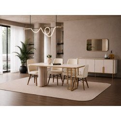 Σετ Τραπεζαρίας με 4 καρέκλες, Nefeli ,180x90x75 εκ. All4home