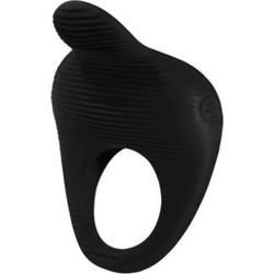 Pretty Love Thimble Vibrating Cockring Ελαστικό Δαχτυλίδι Πέους Σιλικόνης με Δόνηση Μαύρο