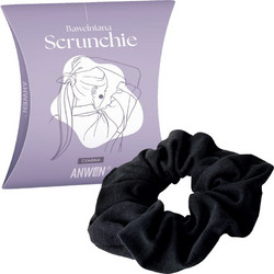 Anwen Cotton Scrunchie Βαμβακερό Λαστιχάκι Μαλλιών Μαύρο