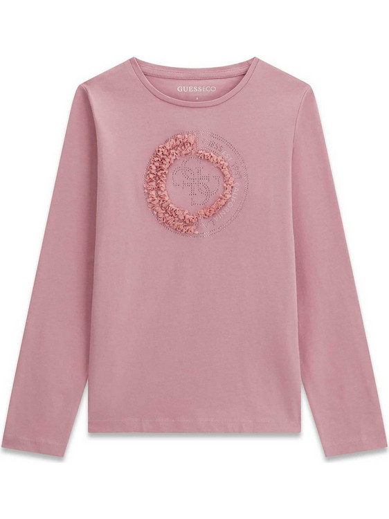 Guess Παιδικό T-Shirt Μακρυμάνικο Ροζ J6YI38K3778-A61B