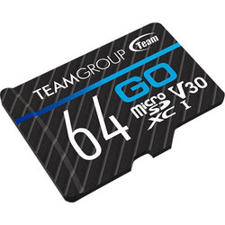 TeamGroup microSDXC 64GB Class 10 U3 V30 UHS-I 90MB/s + Adapter