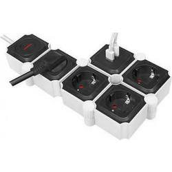 LogiLink Πολύπριζο 4 Θέσεων με 2 USB-A, Διακόπτη και Καλώδιο 1.5m