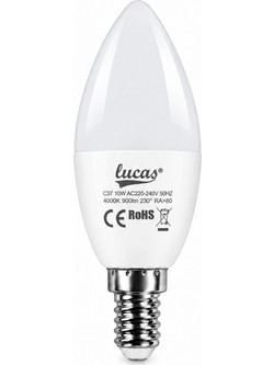 Lucas CL6217 (8596238080027) | Λάμπα Κερί Led Ε14, 10W, χρώμα φυσικό 4000K, 1150lm