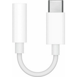 Apple Μετατροπέας USB-C male σε 3.5mm female Λευκό (MU7E2ZM/A)