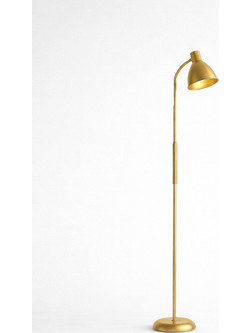VenCore Orin Gold 6091-20018 - Μοντέρνο Επιδαπέδιο Φωτιστικό Μονόφωτο Χρυσό Αλουμίνιο και Χρυσό Καπέλο με Βάση-Ντουί 1xE27 - Φ23 x Υ150cm