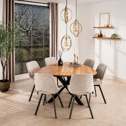 Keleman Τραπέζι Τραπεζαρίας Triangle Τριγωνικό 135x135x76cm 7620-2965/15