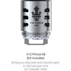 Smok TFV12 Prince Coils X6 0.15Ohm 0.12 Ohm