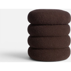 Nef-Nef Homeware Σκαμπό Μπουκλέ Stool 35x40 Brown